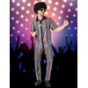 Funny World Men's Rainbow Sequin Disco Pants, Multicolor, 32