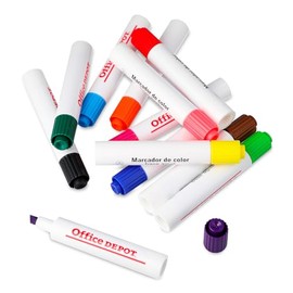 Office Depot Marcadores de Colores | Punta cincel | Base Agua | 12 piezas | Colores Surtidos