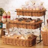 Height adjustable basket stand bakery dessert store Display height adjustable stand