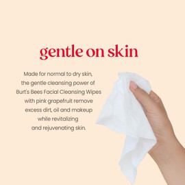Burt's Bees Burt's Bees Pink Grapefruit Face Wipes, for All Skin Types, Hydrating Makeup Remover & Facial Cleansing Towelettes, 30 Ct. (3-Pack)