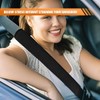 Extra Long Car Seatbelt Cover, 19In Shoulder Protector Pad, Black