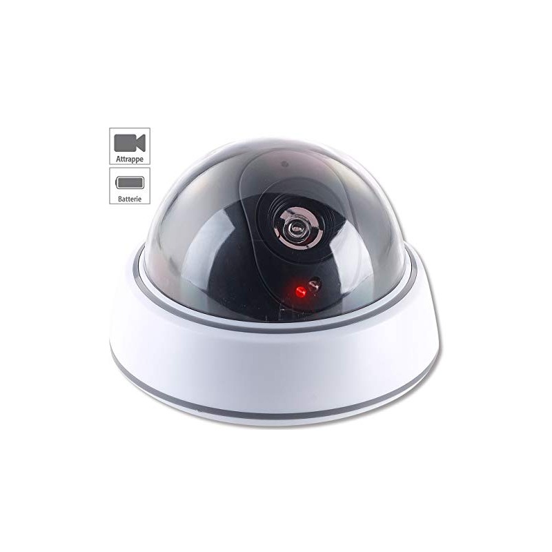 VisorTech Dummy Camera: Dome Surveillance Camera with Transparent Dome and