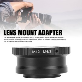 Tangxi Adaptador de Montura de Lente M42 a M4/3, Montura de Tornillo M42 a Adaptador de Montura Micro Four Thirds M43 para Montura EP1 EP2 EP3 EPL1 EPL2 Micro 4/3