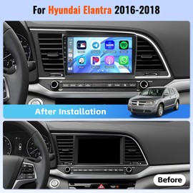 Realdio Android Car Stereo for Hyundai Elantra 2016 2017 2018 with CarPlay Android Auto 26UI 2GB+64GB