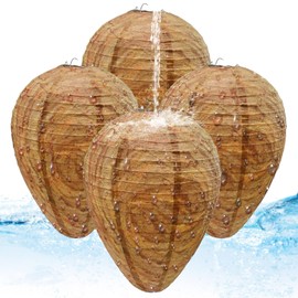 diimoy 4 Packs of Fake Wasp Nests, Waterproof Material Wasps Nests