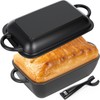 Maxdot Cast Iron Bread Loaf Pan with Lid 5.7 QT