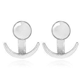 Vintage Moon Ear Jacket Earrings Gold Minimalist Stud Earrings Minimalist Celestial Earrings Jewelry for Women