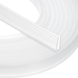 PATIKIL U Channel Edging Trim, 13.1 ft Sheet Metal Edge Guard Protector Rubber Edge Trim Air Sealed Seal Strip for Panels Car Doors Steel Plates Table Corners,0.47" Wx0.04 T0.16 H,Clear