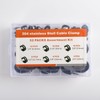 52PCS Rubber Lined P Clips, Stainless Steel Rubber Hose Pipe