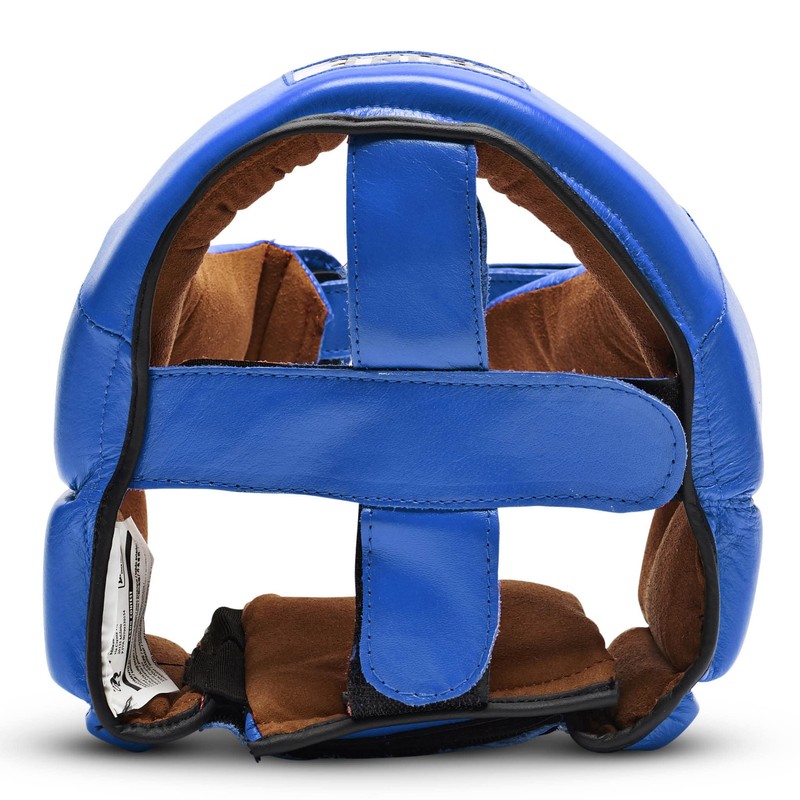 LEONE CS400 1947 Unisex Boxer Headgear, Buffalo Leather, Shock-Absorbing Bad,