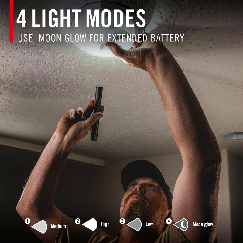 Coast XT30R 1000 Lumen Rechargeable LED Pocket Flashlight, 5 Light