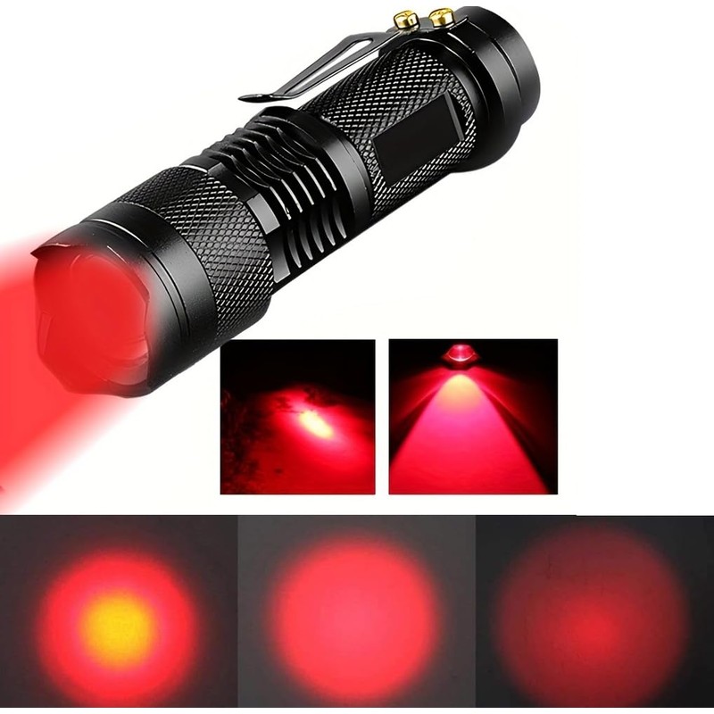 MVIOCS 2 Pack LED Flashlight Mini Flashlight Red Green Blue