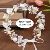 Flower Crown Headband for Women - Adjustable Floral Garland Hair