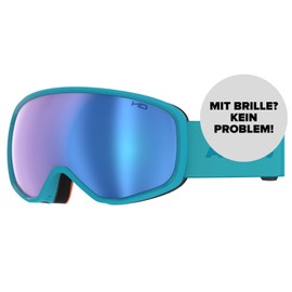 ATOMIC REVENT HD Ski Goggles - Teal Blue - Ski Goggles with Contrasting Colours - High Quality Mirrored Snowboard Goggles - Goggles with Live Fit Frame - Ski Goggles with Double Lens