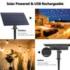 BesLowe 48FT S14 Solar String Lights Outdoor with Remote Controller,