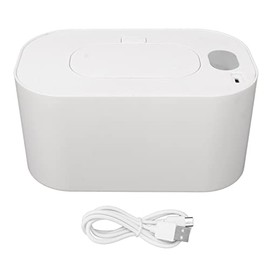 Calentador de Toallitas, Dispensador de Toallitas Húmedas para Bebés, Calentador de Toallitas para Pañales con Luz Cambiante, Termostato de Calentamiento Rápido y Uniforme de