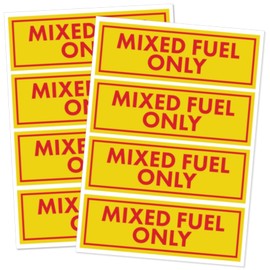 JLM MARINE 8PCS Mixed Fuel Only Stickers for Outdoor Fuel Power Equipment Cars Automotive Fuel Tanks Labels Trucks Tractors Fuel Cans Decals Waterproof