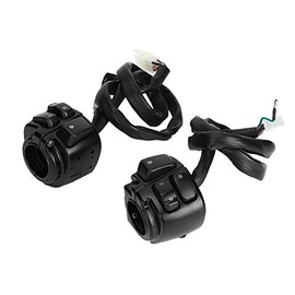 Hlyjoon Interruptor de motocicleta de control de manillar Moto de 2 piezas para motocicleta de 1"de 25 mm Bocina/luz de carretera alta/señal de/interruptores de potencia con