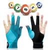 3 Open Fingers Billiard Gloves for Men Women Elastic Non
