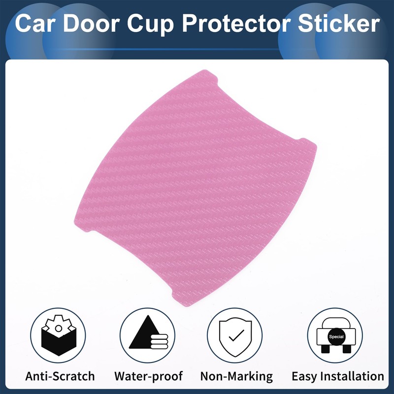 INFINAUTO 3D Car Door Handle Scratch Protector, 90x100mm Removable Magnetic