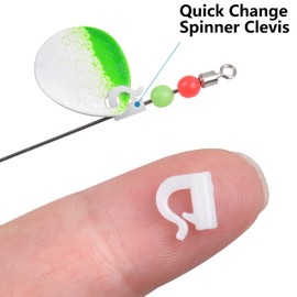 Quick Change Spinner Clevis, 150Pcs Quick Snaps for Spinner Blades Clevis Spinner Snaps Fishing Fast Change Accessories