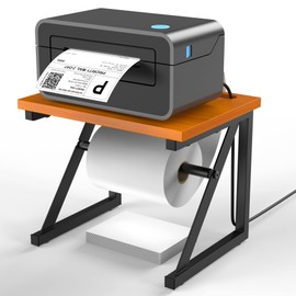 Label Holder for Rolls and Fan-Fold Labels, Shipping Label Roll Holder for Thermal Printer, Desktop Label Printer Accessory for Home, Office, Small Business