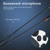 9.8in Professional Gooseneck Microphone Flexible Desktop Gooseneck Condenser Microphone for