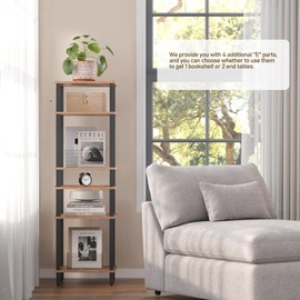 TUTOTAK Set of 2 End Table, Side Table, Nightstand, 3-Tier Storage Shelf, Couch Table for Small Space TB01BB0492