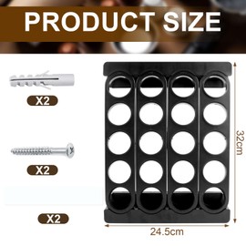 Coffee Capsules Storage Capsule Holder Coffee Organiser Wall Mounted Coffee Capsule Holder Without Drilling Can Be Mounted On The Wall Or Vertically Standed 32 x 24.5 x 4.2 cm Black