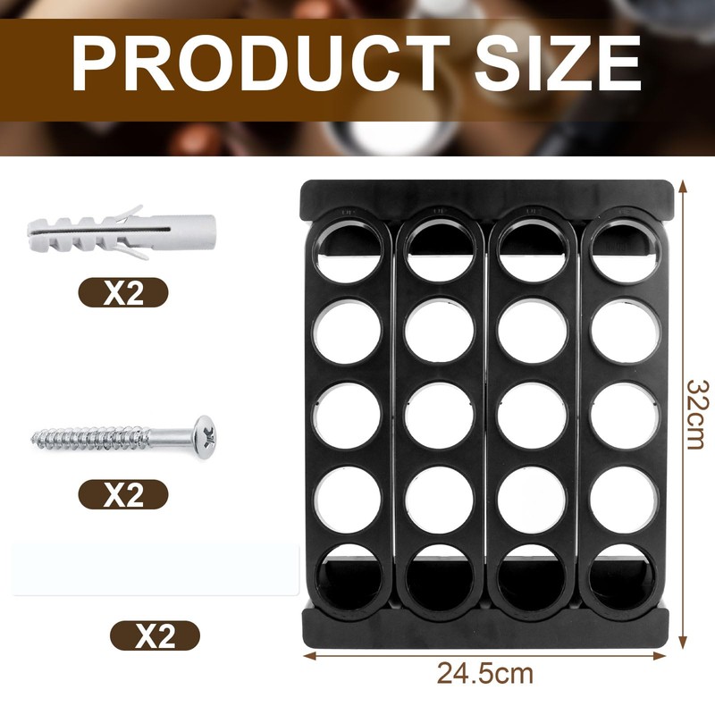 Coffee Capsules Storage Capsule Holder Coffee Organiser Wall Mounted Coffee