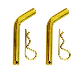 Heavy-Duty Trailer Hitch Pin & Clip, 5/8-Inch Diameter with Grooved Head, Fits 2" & 2-1/2" Receivers, Rust-Resistant Alloy Steel, Easy Installation for Towing Trucks, Trailers, RVs (2) (2pcs)