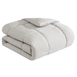 Perry Ellis Portfolio - Comforter, Down Alternative Quilted Bedding, Dorm Room Essentials, Quilted Inspired Room Decor (All Season Pumice Taupe, Full/Queen)