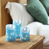 Homemory Flameless Candles with String Lights, 3 Pack Embedded Fairy