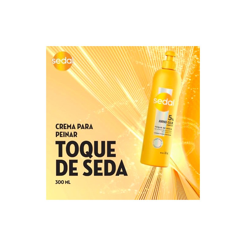 Sedal Crema para Peinar Toque de Seda, 300 mL