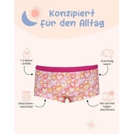 Hearts Incontinence Pants 110/116 cm - pink