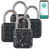 Xcase Locker Padlock: Set of 4 Metal Padlocks, Combination Code,