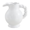 Mud Pie Twisted Handle Ceramic Pitcher; 70 oz