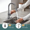 Kitchen Faucet with Pull Down Sprayer, Single Handle High Arc