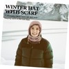 SHOWERORO Thickened Knitted Hat Scarf for Women Men Universal Size
