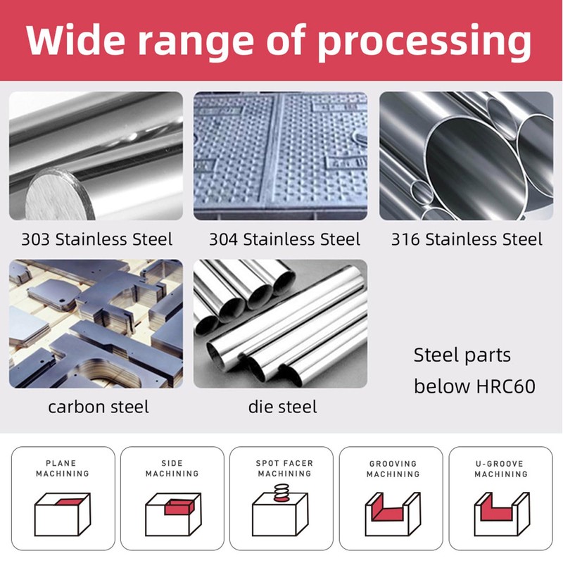 3pcs 4mm 6mm 8mm Carbide Square End Mill 4 Flutes