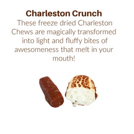 Freeze Dried Candy Charleston Crunch - Chocolate Nougat Candy - Shipped in a Box - Made with Charleston Chews