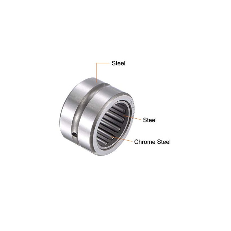 sourcing map NK17/16 Needle Roller Bearings 17mm x 25mm x