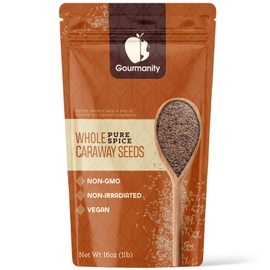 Gourmanity Whole Caraway Seeds, Non-Irradiated, Caraway Seeds For Bread, Cooking and Grinder Refill, Product of Finland 1lb [16oz] bag