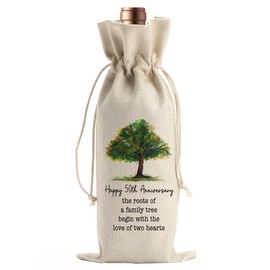 Gifts for 50th Anniversary for Couple Parents Husband Wife Vow Renewal Golden Wedding Anniversary Wine Gift Bag