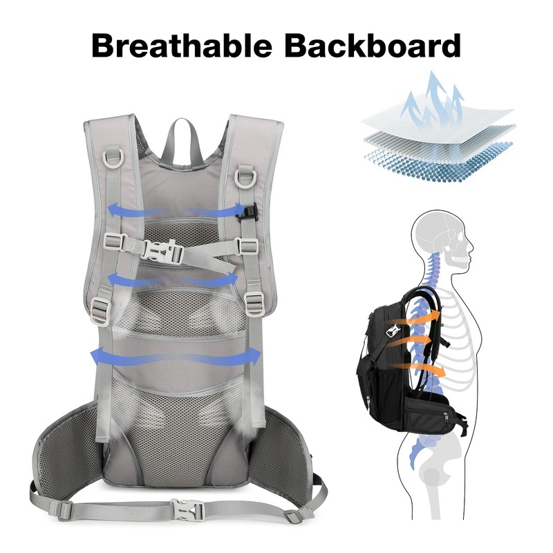 Outplea Breathable Cycling Backpack Waterproof, Mountain Bike Backpack with Helmet
