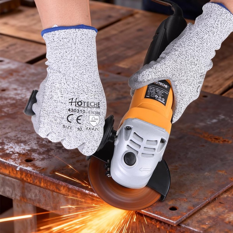 Hoteche 650W Angle Grinder, 115mm Grinder with 11000rpm, Yellow, Color