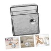 WOONEKY Stylish Wall Mounted Cotton Pad Container with Flip Lid