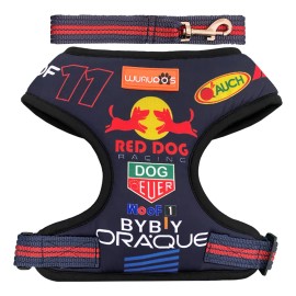 Arnés Pechera Ajustable Antitirones Para Perro Chico Mediano Redbull 3