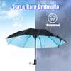 WOOLALA UV Sun Umbrella with Fan, Portable Cooling Fan Umbrella