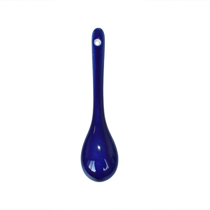 Albedel Dark Blue 6 pcs Porcelain Egg Spoons Ceramic Spoons